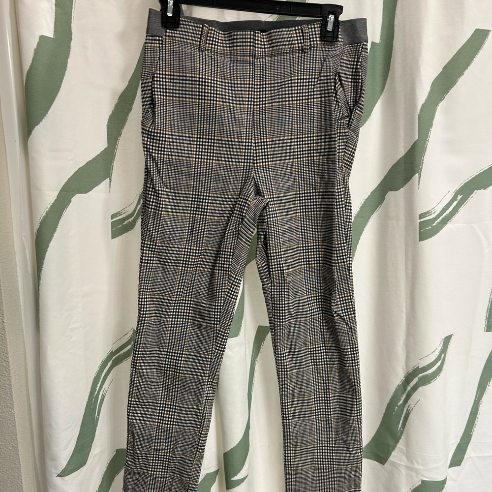Have Women's Plaid Skinny Pants - Black and White